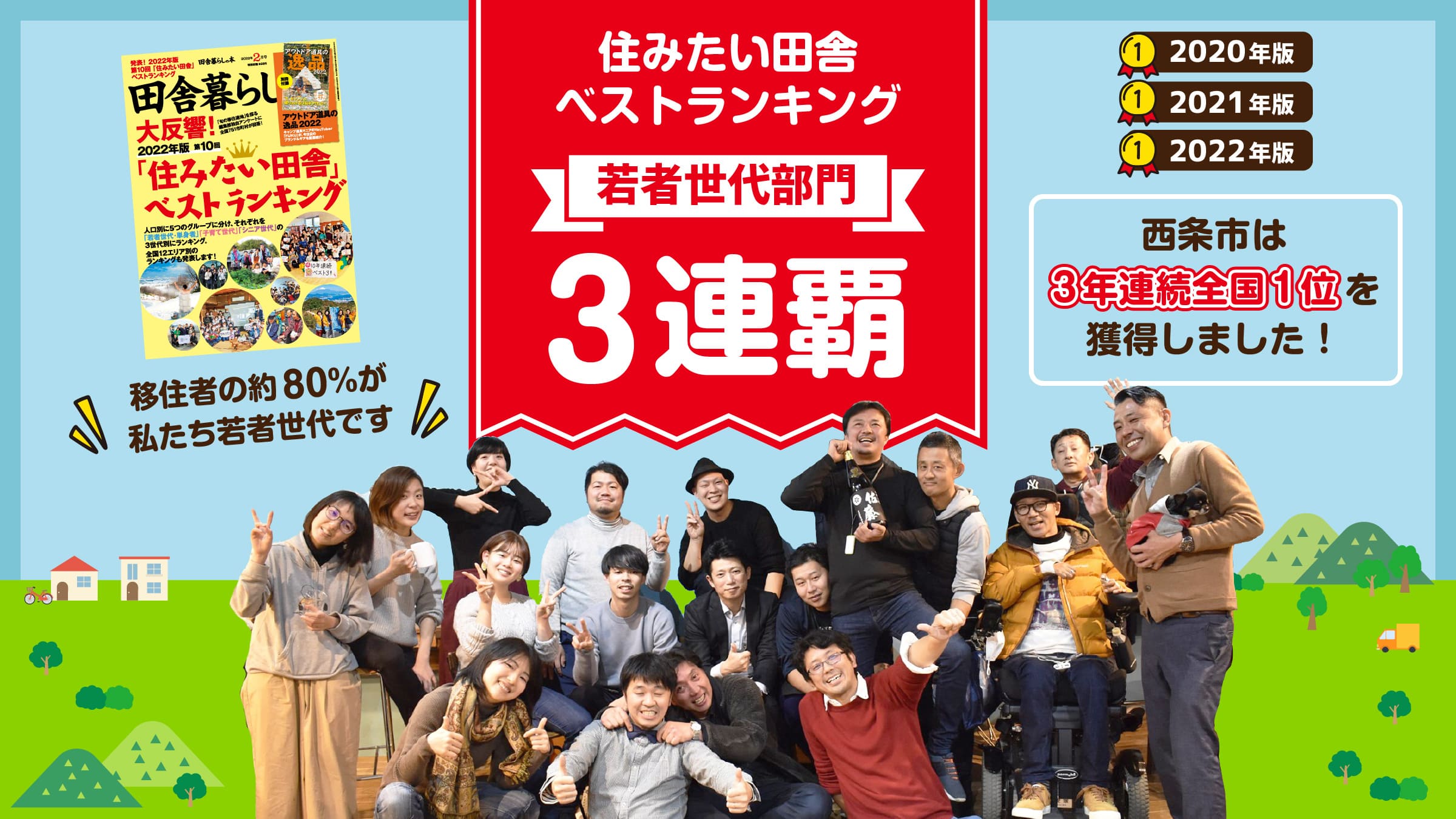 住みたい田舎ベストランキング若者世代部門3連覇